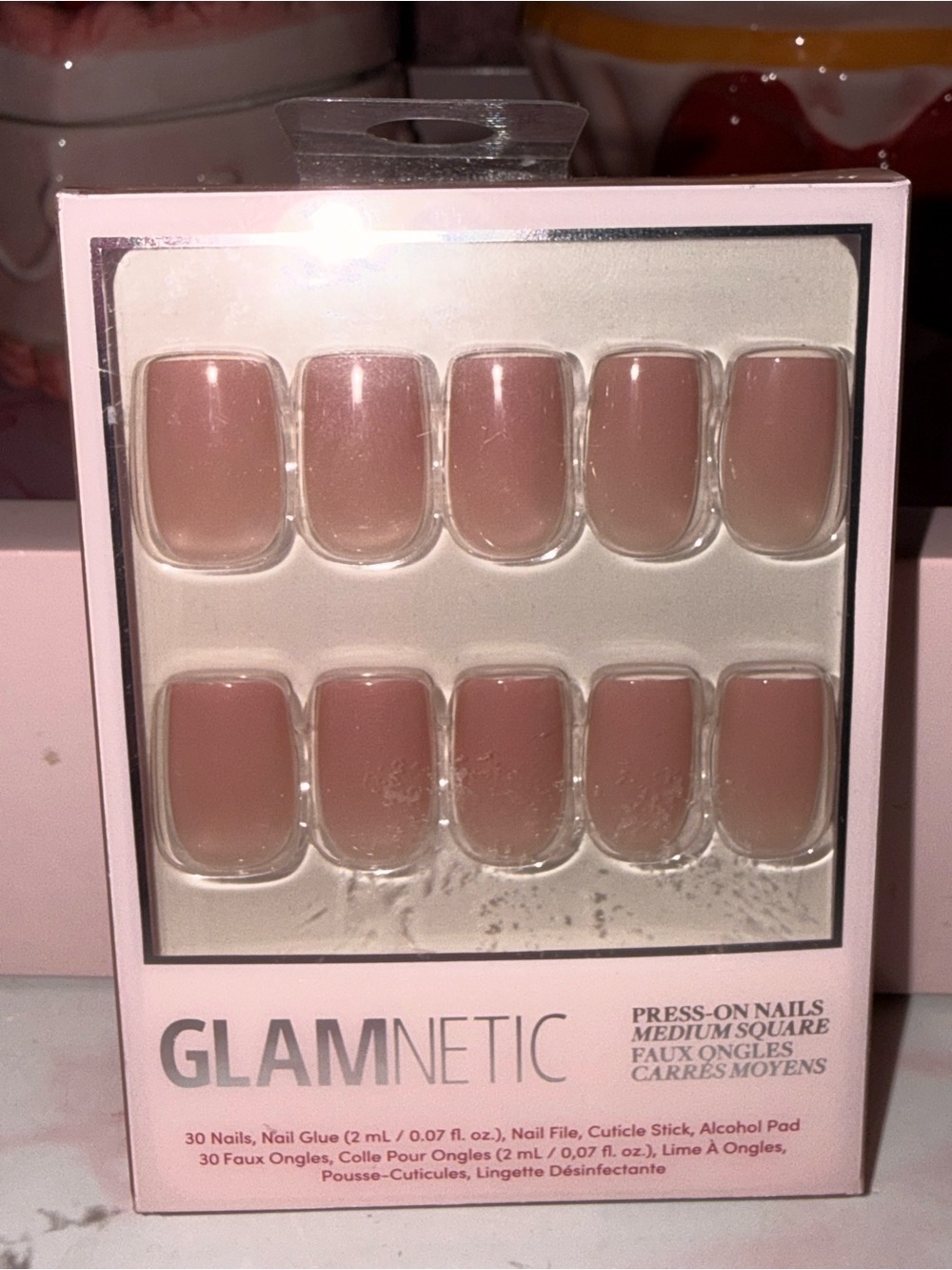 Glamnetic Press-On Nails in Dusty Rose Medium Square - Picture 4 of 8